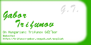 gabor trifunov business card